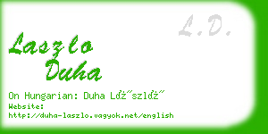 laszlo duha business card